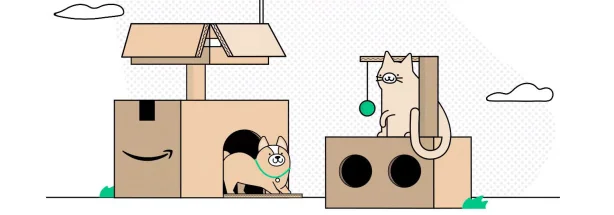 Amazon: le scatole diventano giochi per gatti